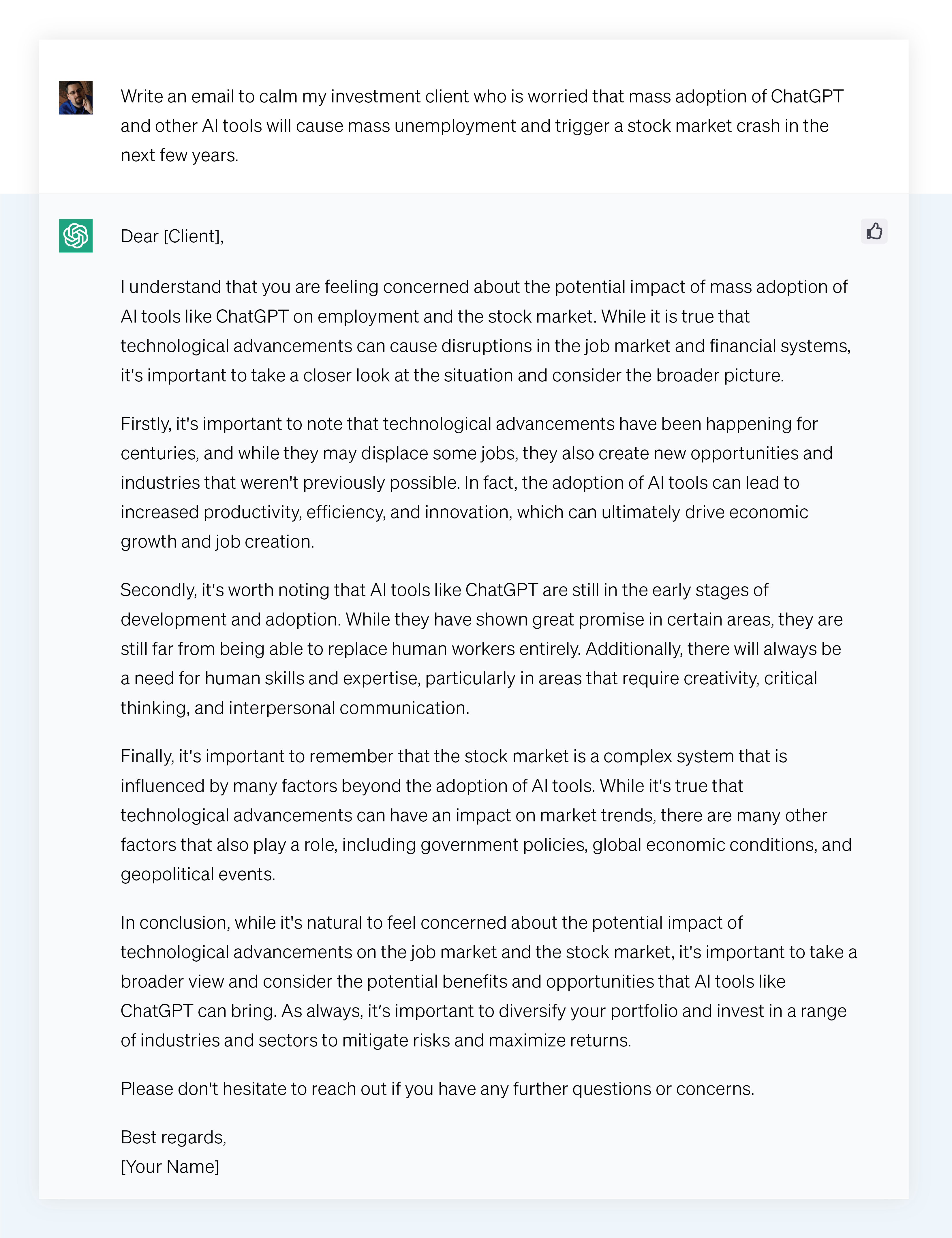 Why ChatGPT Is No Threat
